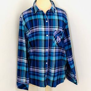 Victoria’s Secret Pajamas Shirt Plaid Size S/P NWT
